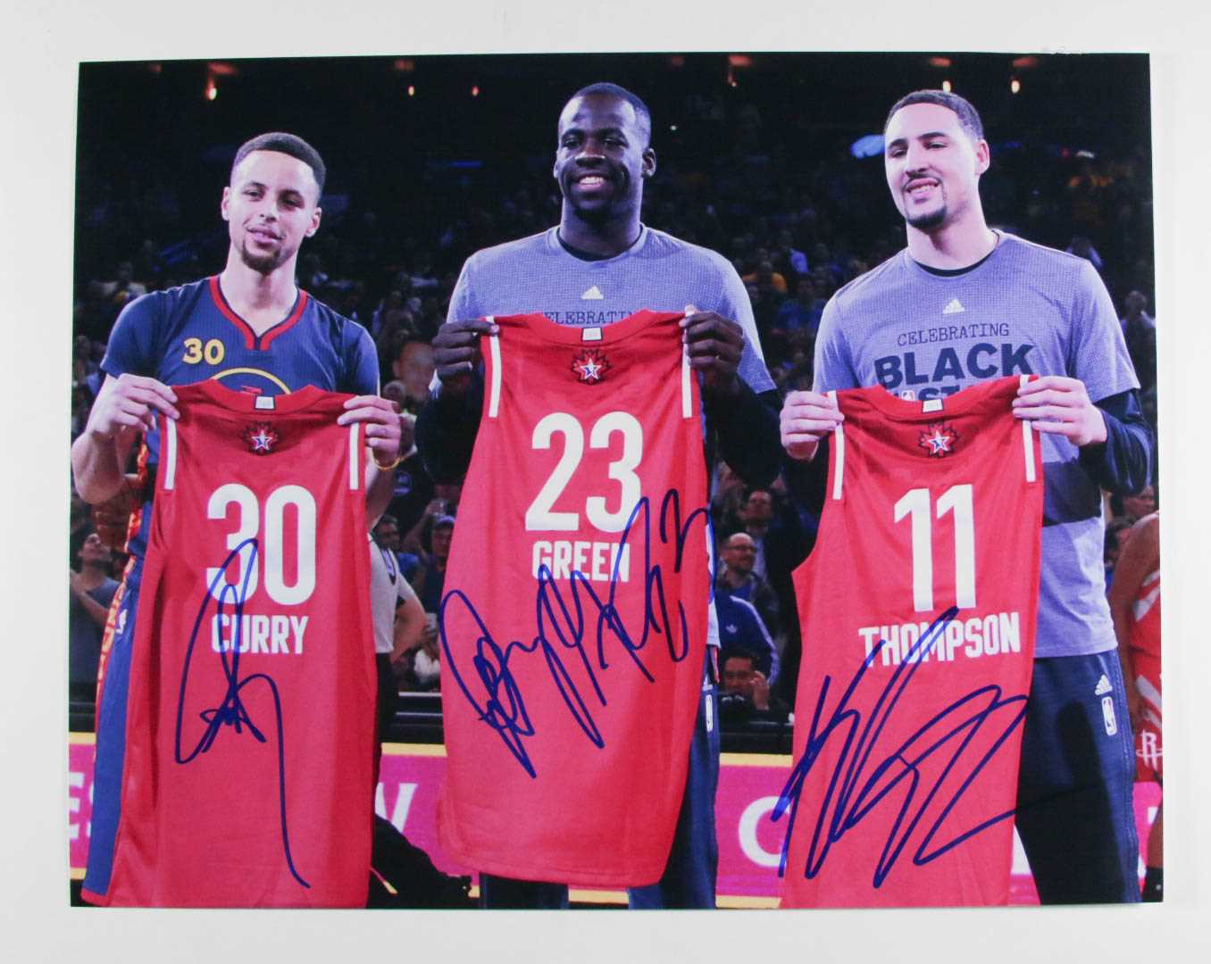 klay thompson autographed jersey