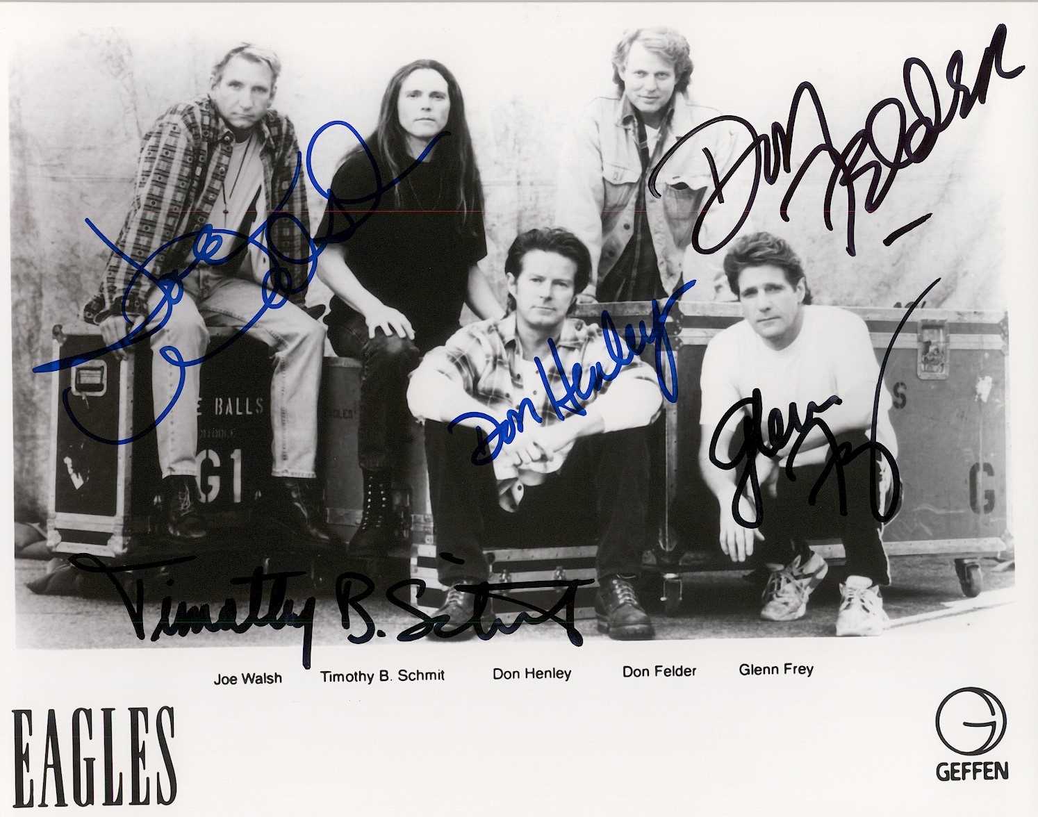 AACS Autographs The Eagles Band Autographed Glossy 8x10 Photo Walsh