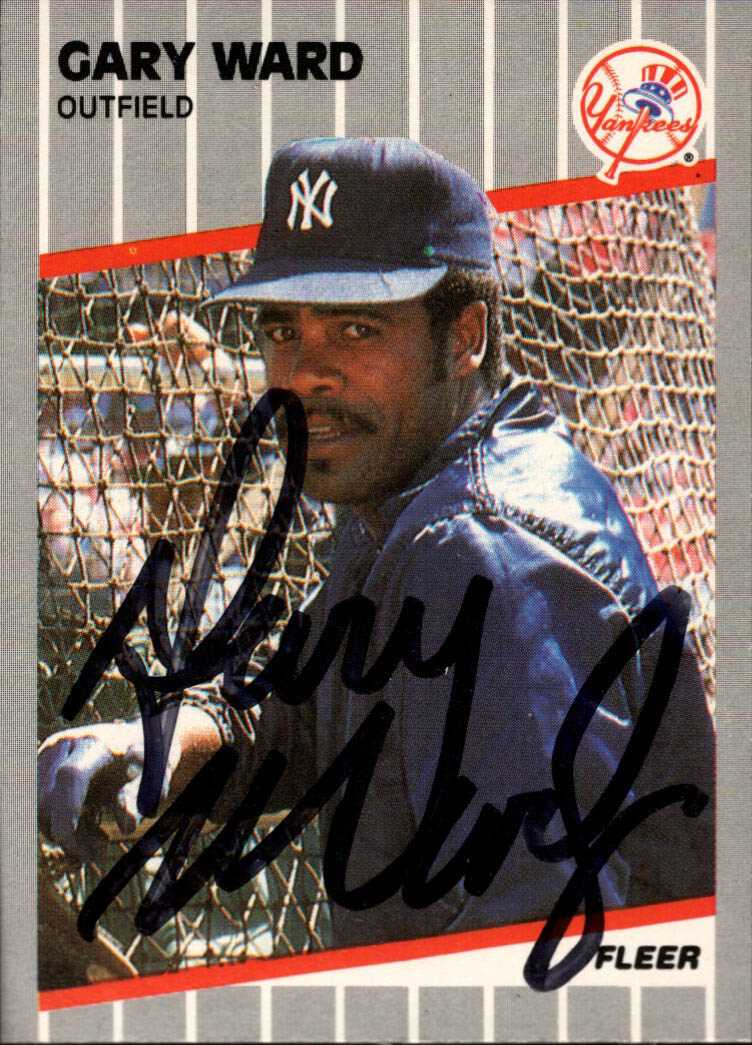 AACS Autographs Gary Ward Autographed 1989 Fleer Baseball Card New York Yankees