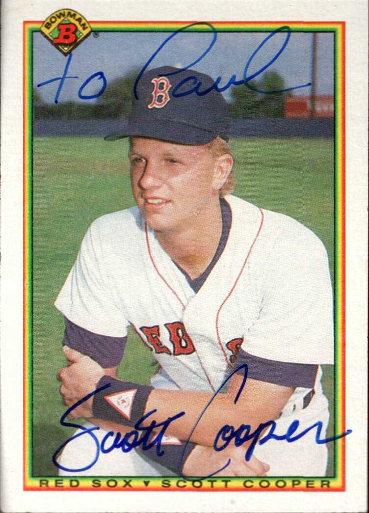 AACS Autographs Scott Cooper Autographed Baseball Card Boston Red Sox