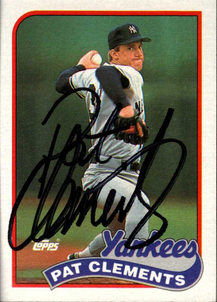 AACS Autographs Pat Clements Autographed 1989 Topps Baseball Card