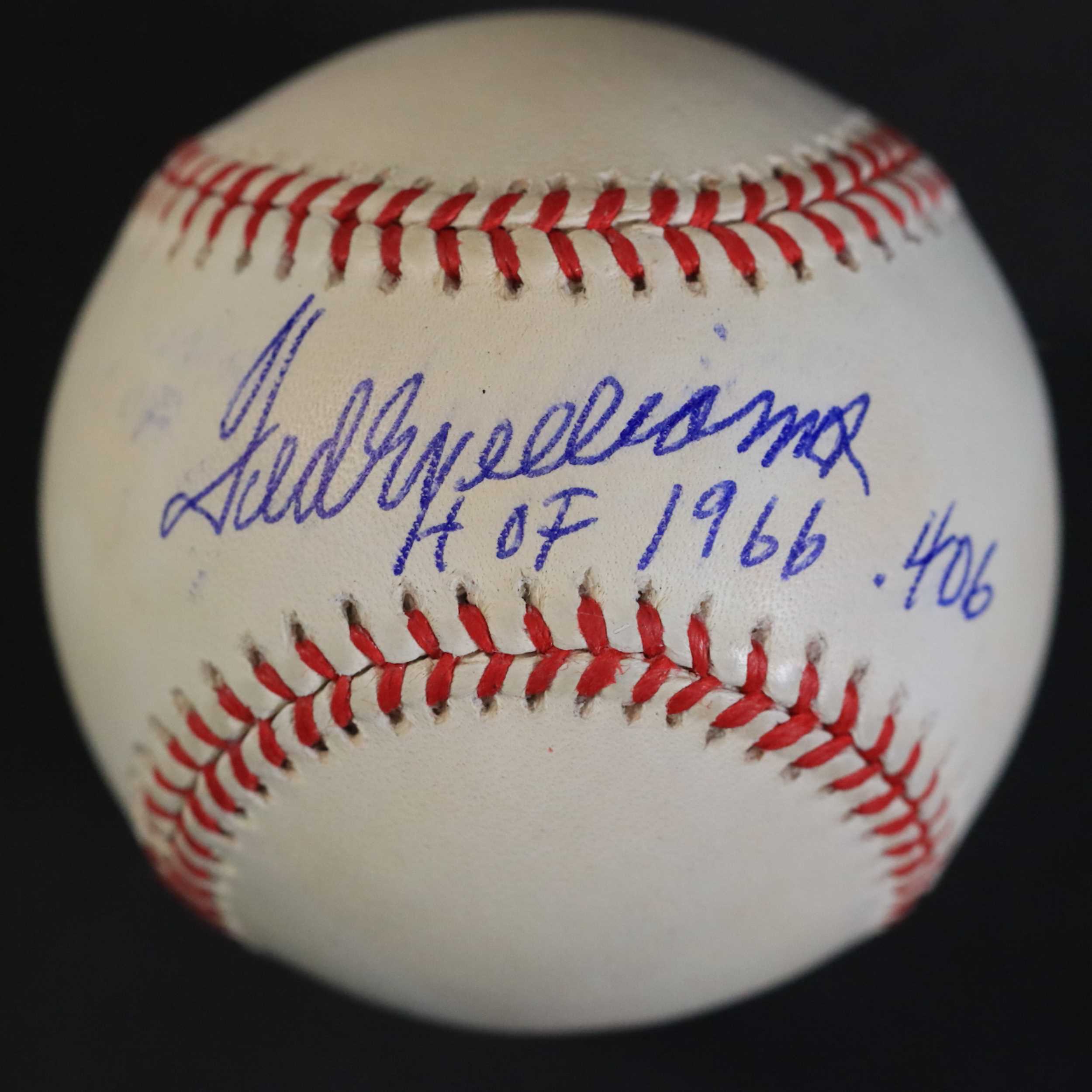 ted williams signed photo