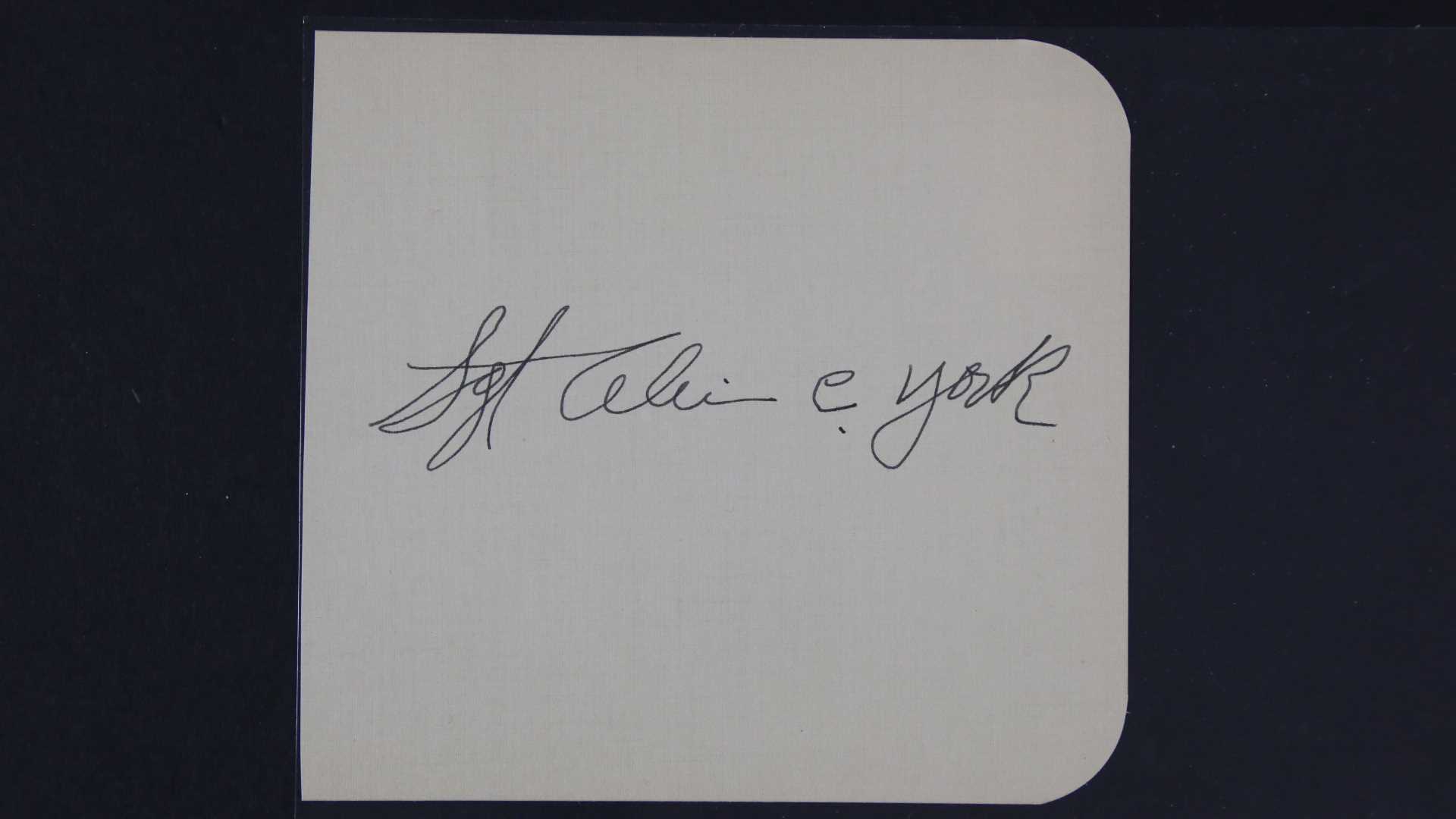 Sgt. Alvin C. York (d. 1964) Autographed Vintage Signature Page