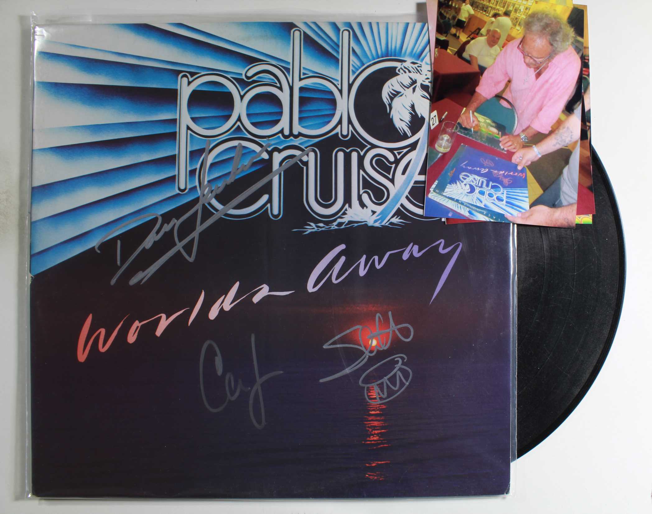 AACS Autographs Pablo Cruise Band Autographed Record Album w/ Proof Photos