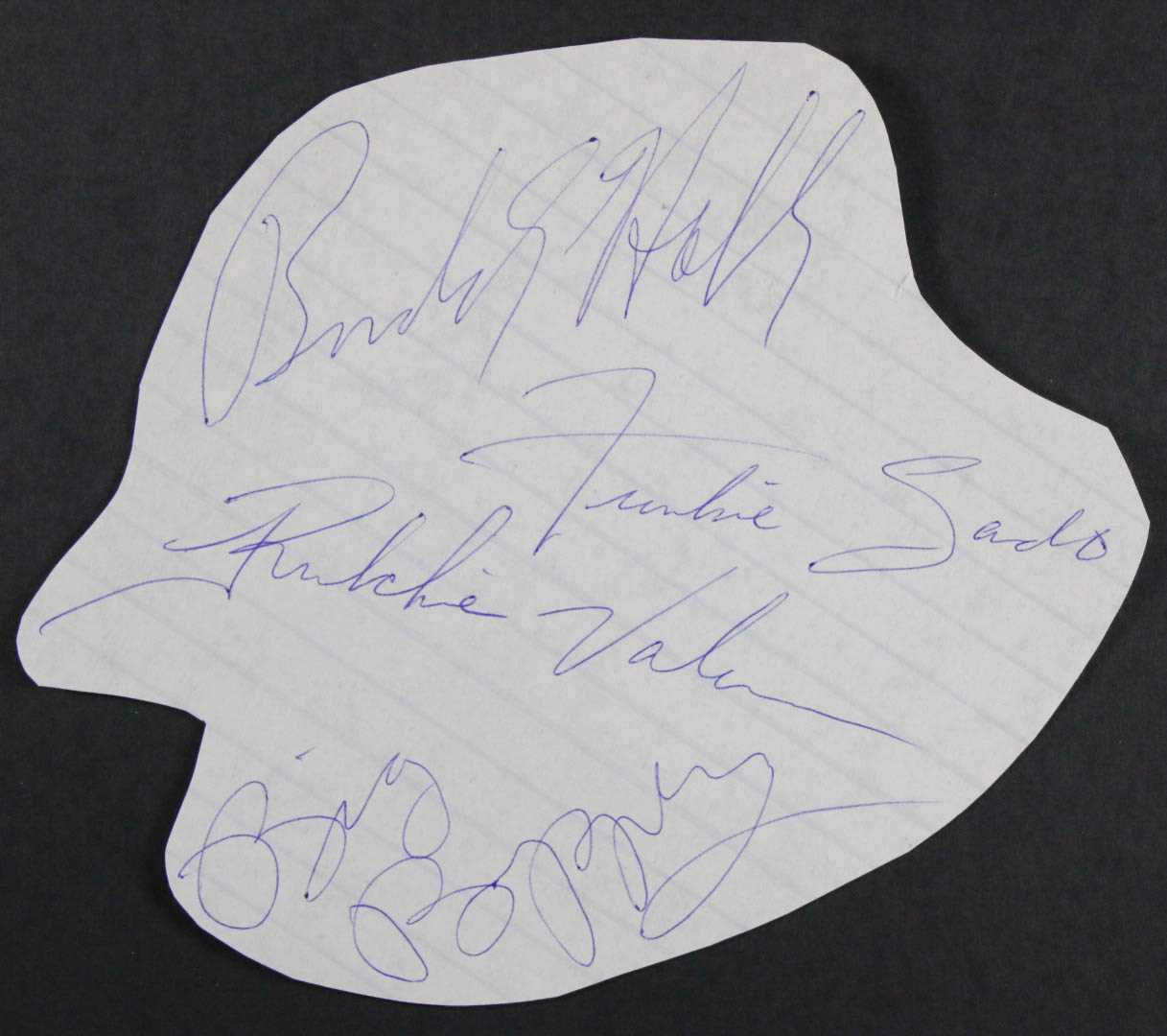 AACS Autographs Buddy Holly, Ritchie Valens & Big Bopper Autographed