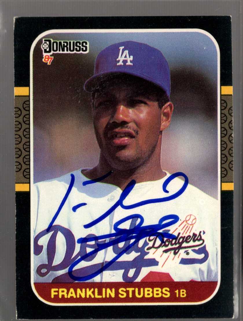 AACS Autographs Franklin Stubbs Autographed 1987 Donruss Baseball Card