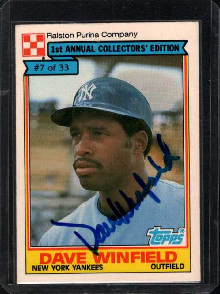 AACS Autographs: Dave Winfield Autographed 1984 Topps Purina Baseball Card  - New York Yankees