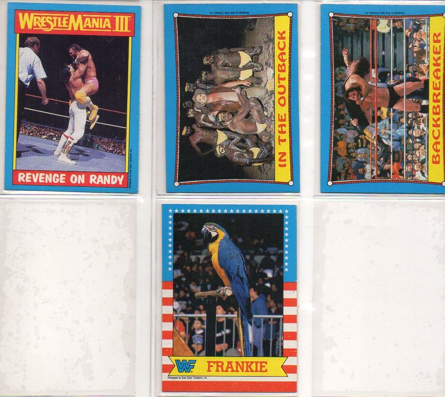 WWF Wrestling Lot of (4) 1987 Trading Cards AACS Autographs