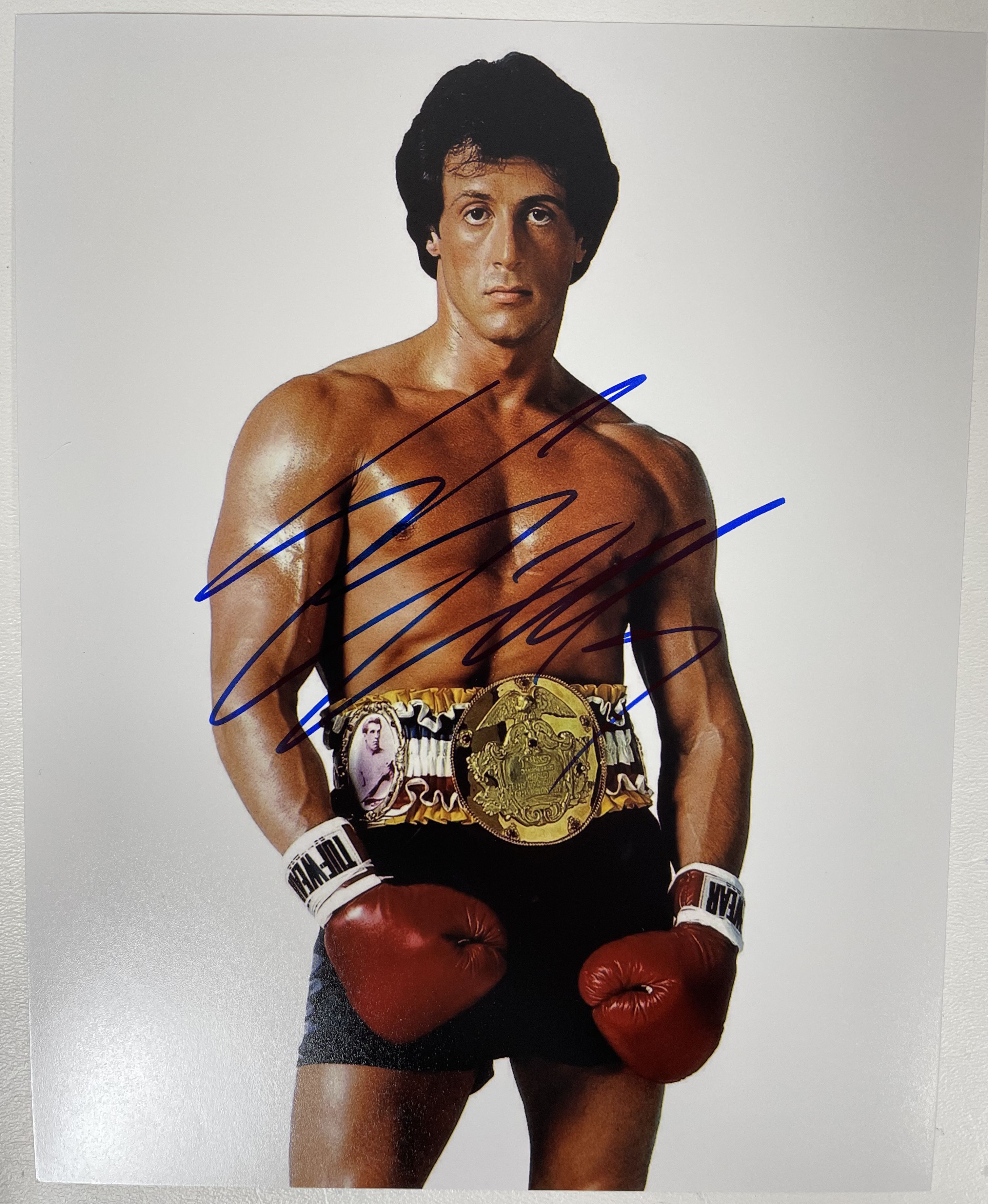 AACS Autographs Sylvester Stallone Autographed "Rocky" Glossy 8x10 Photo