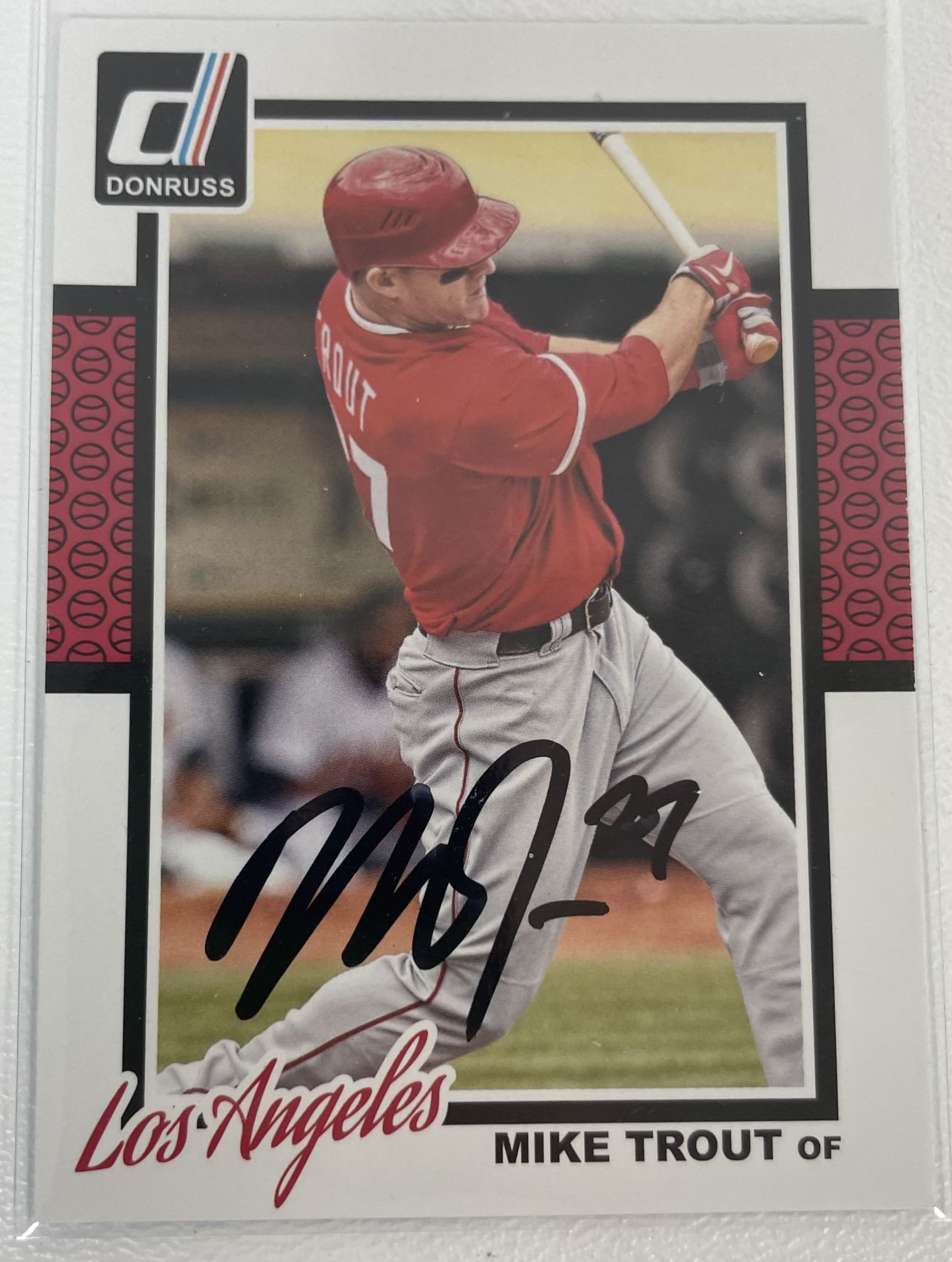 AACS Autographs Mike Trout Autographed 2014 Donruss Baseball Card