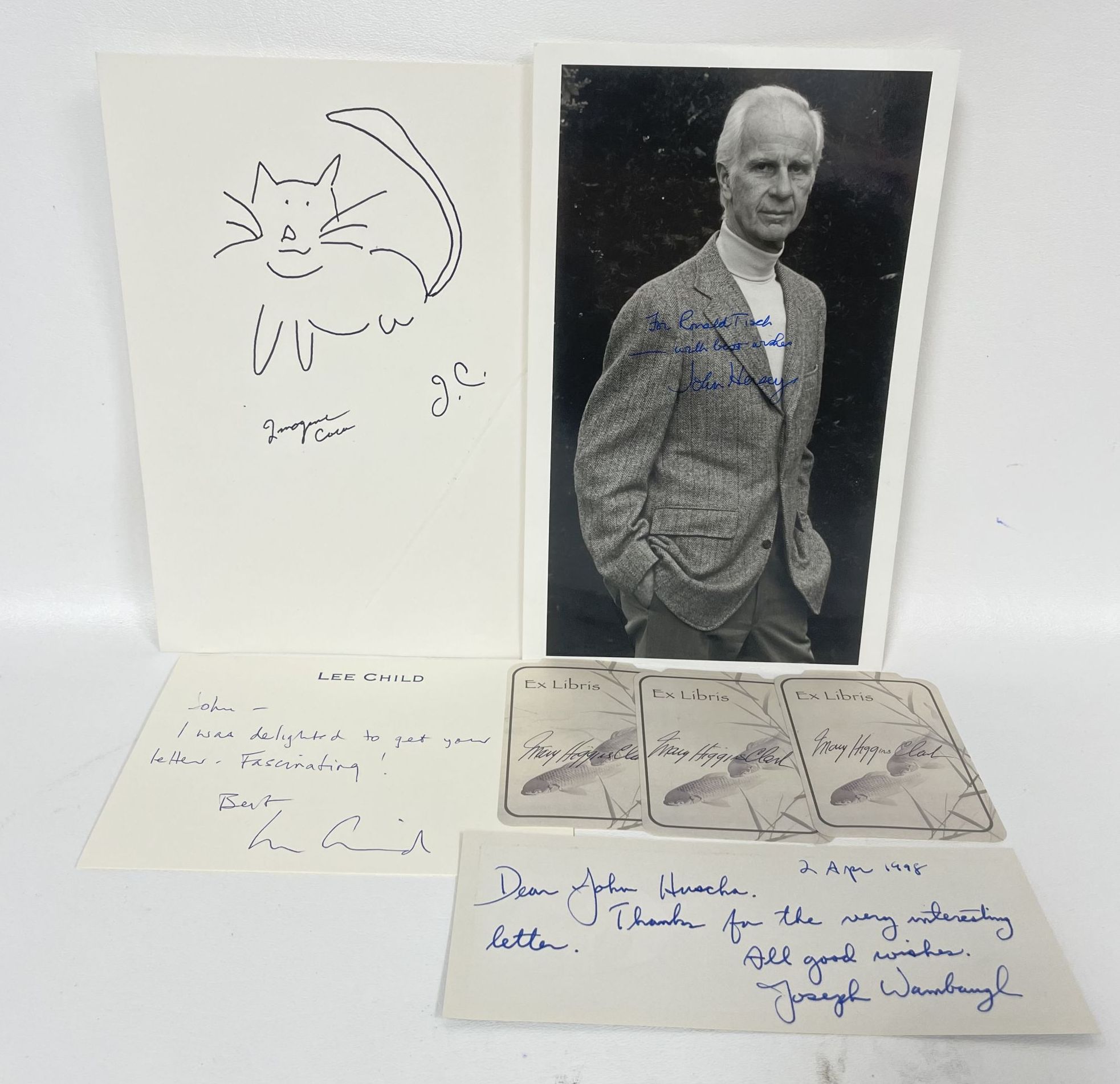 AACS Autographs Famous Authors Autographed Lot Of 7 Items