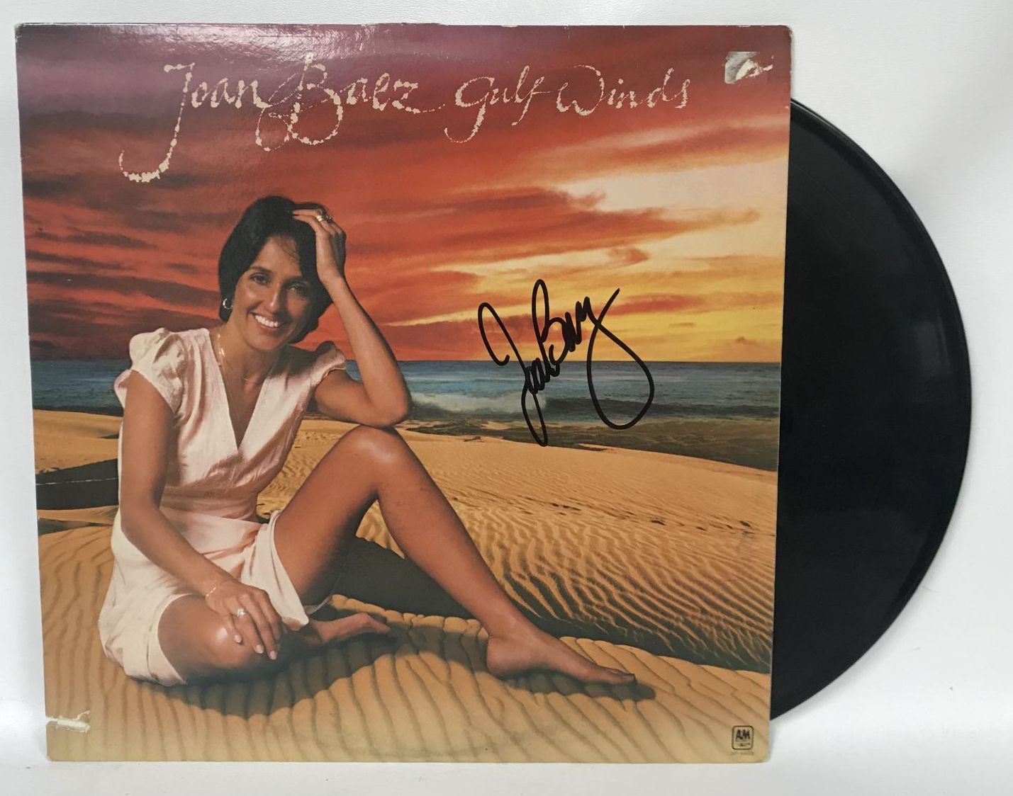 AACS Autographs Joan Baez Autographed Gulf Winds Record Album