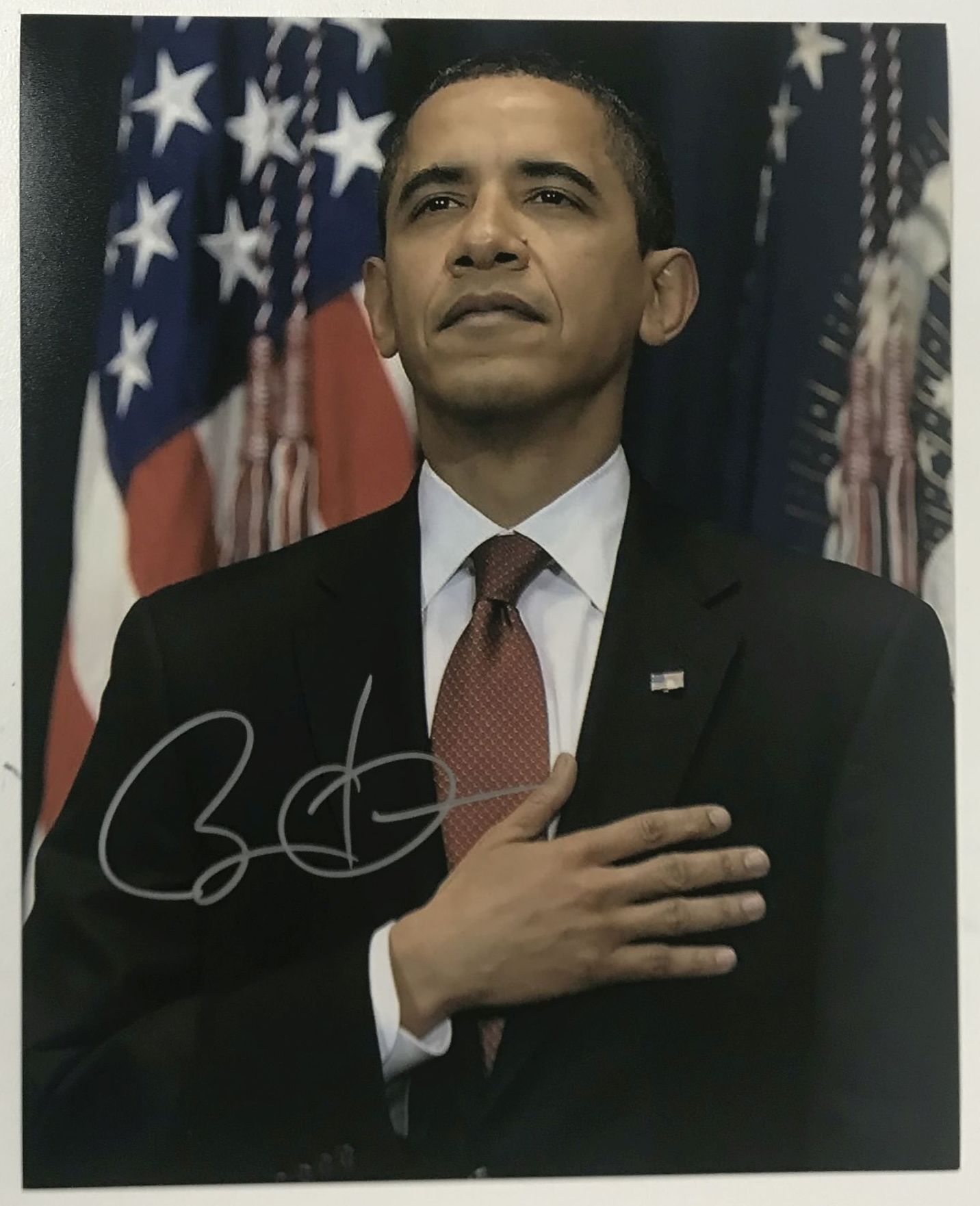 AACS Autographs Barack Obama Autographed Glossy 8x10 Photo
