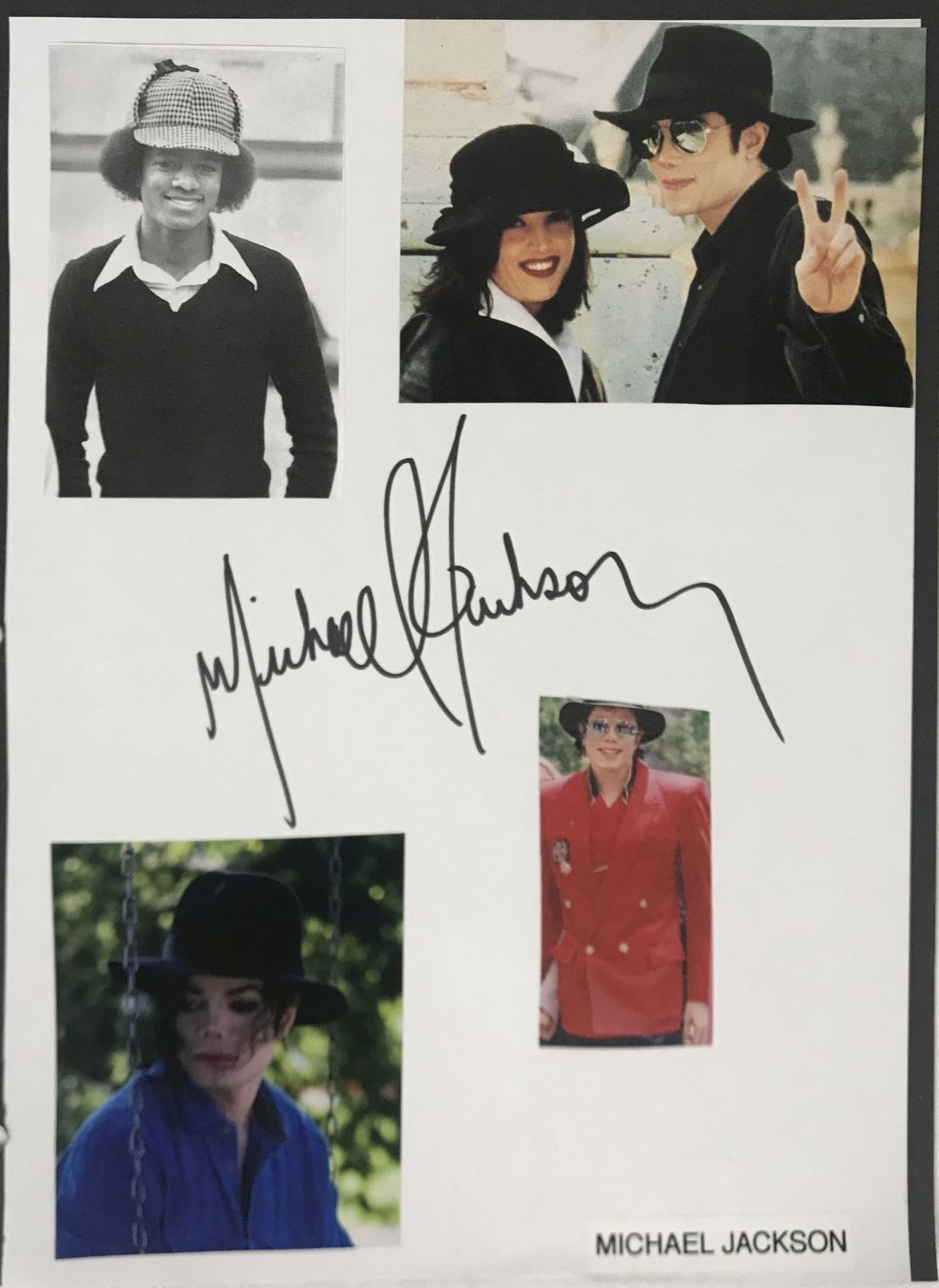AACS Autographs Michael Jackson (d. 2009) Autographed 8.5x11 Signature