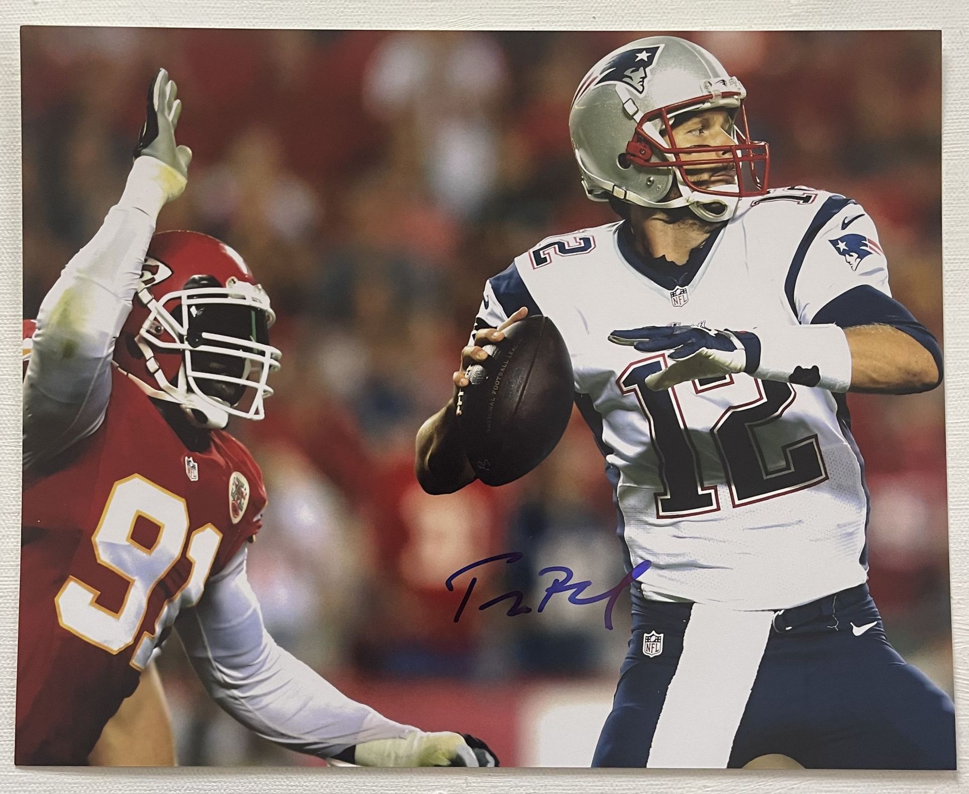 AACS Autographs Tom Brady Autographed Glossy 8x10 Photo New England
