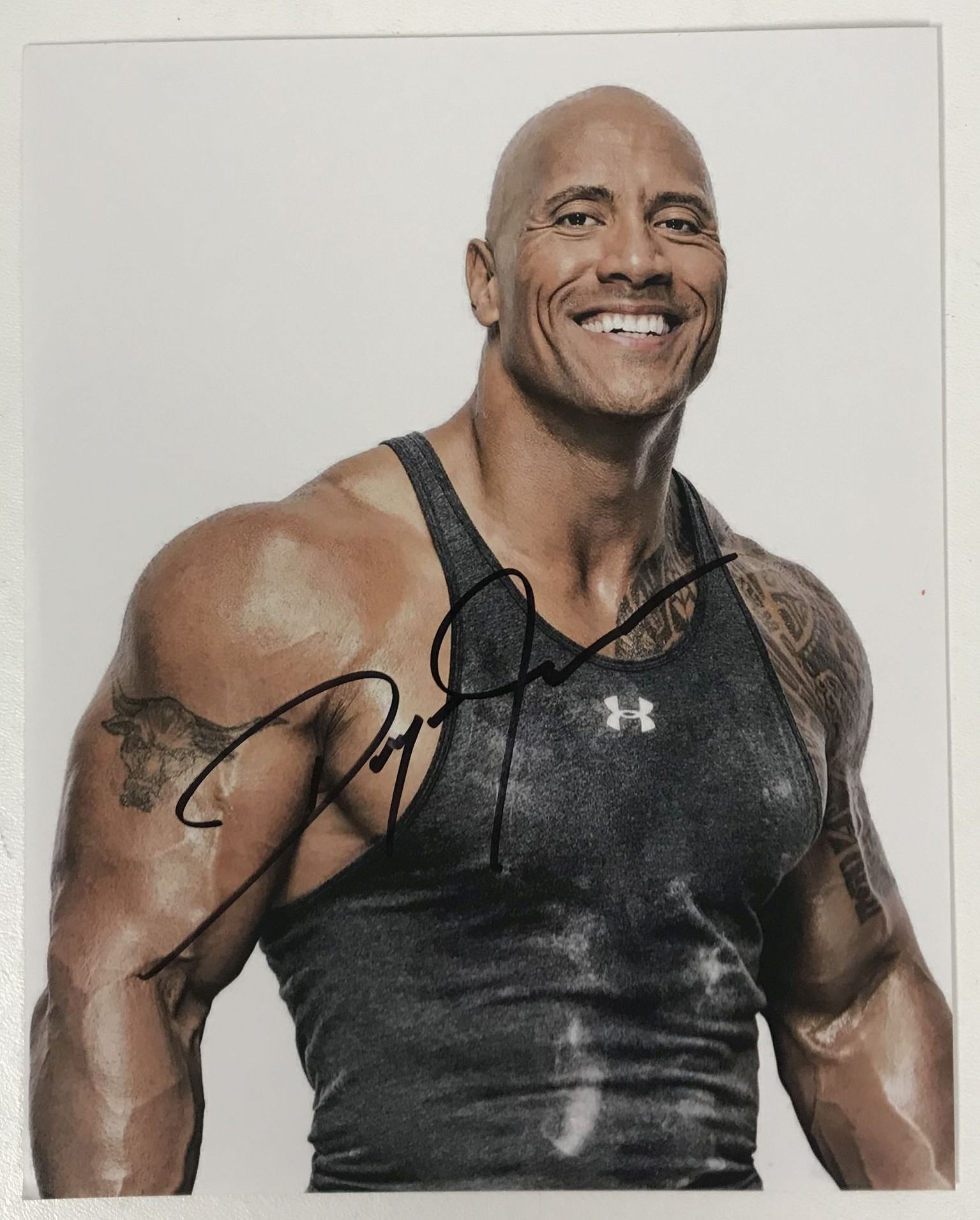 AACS Autographs Dwayne "The Rock" Johnson Autographed Glossy 8x10 Photo