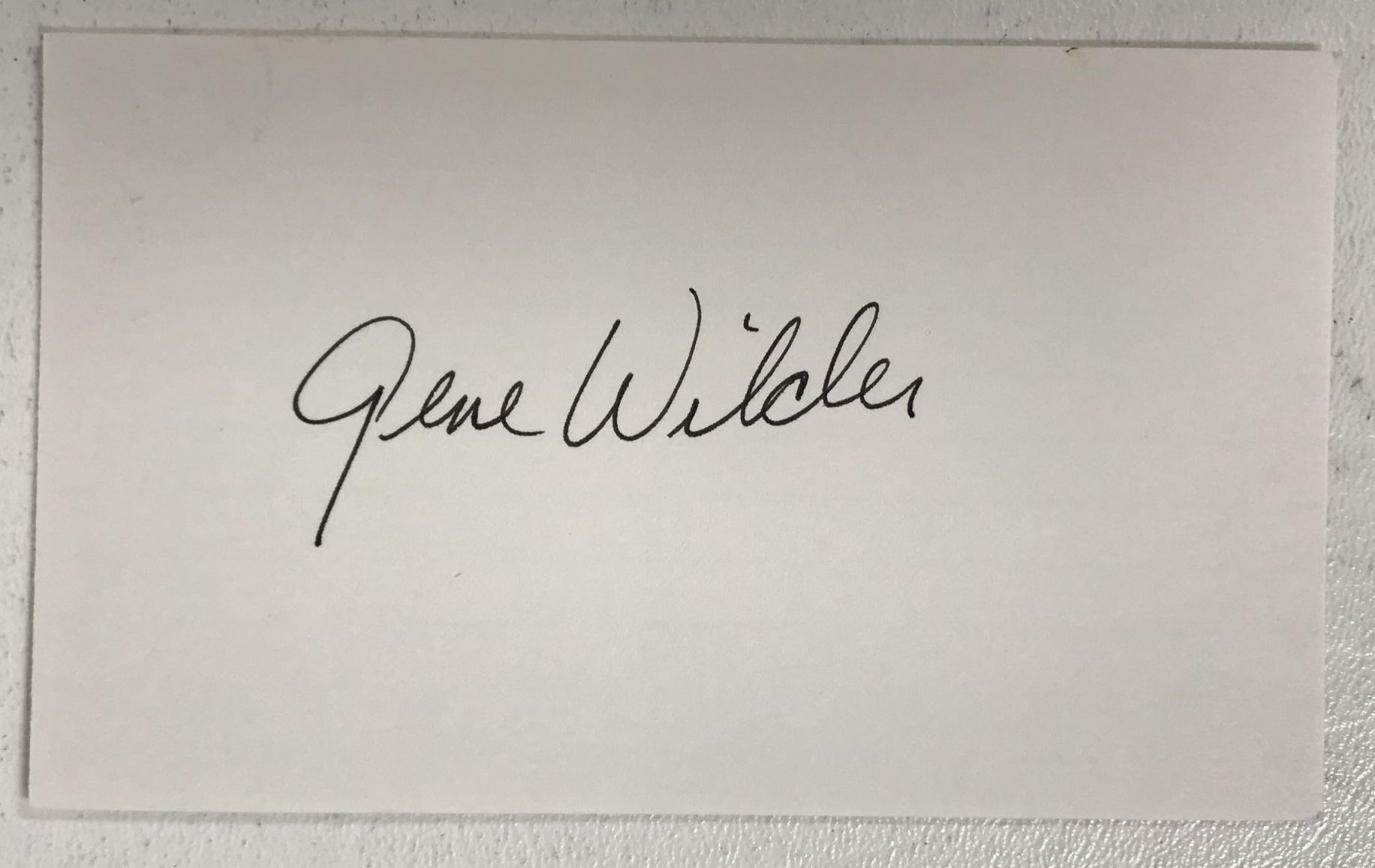 AACS Autographs: Gene Wilder (d. 2016) Autographed 3x5 Index Card