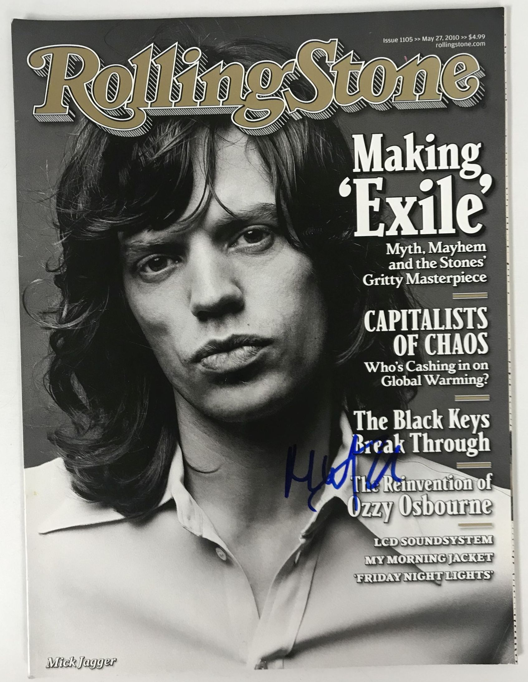 Aacs autographs mick jagger autographed complete rolling stone magazine