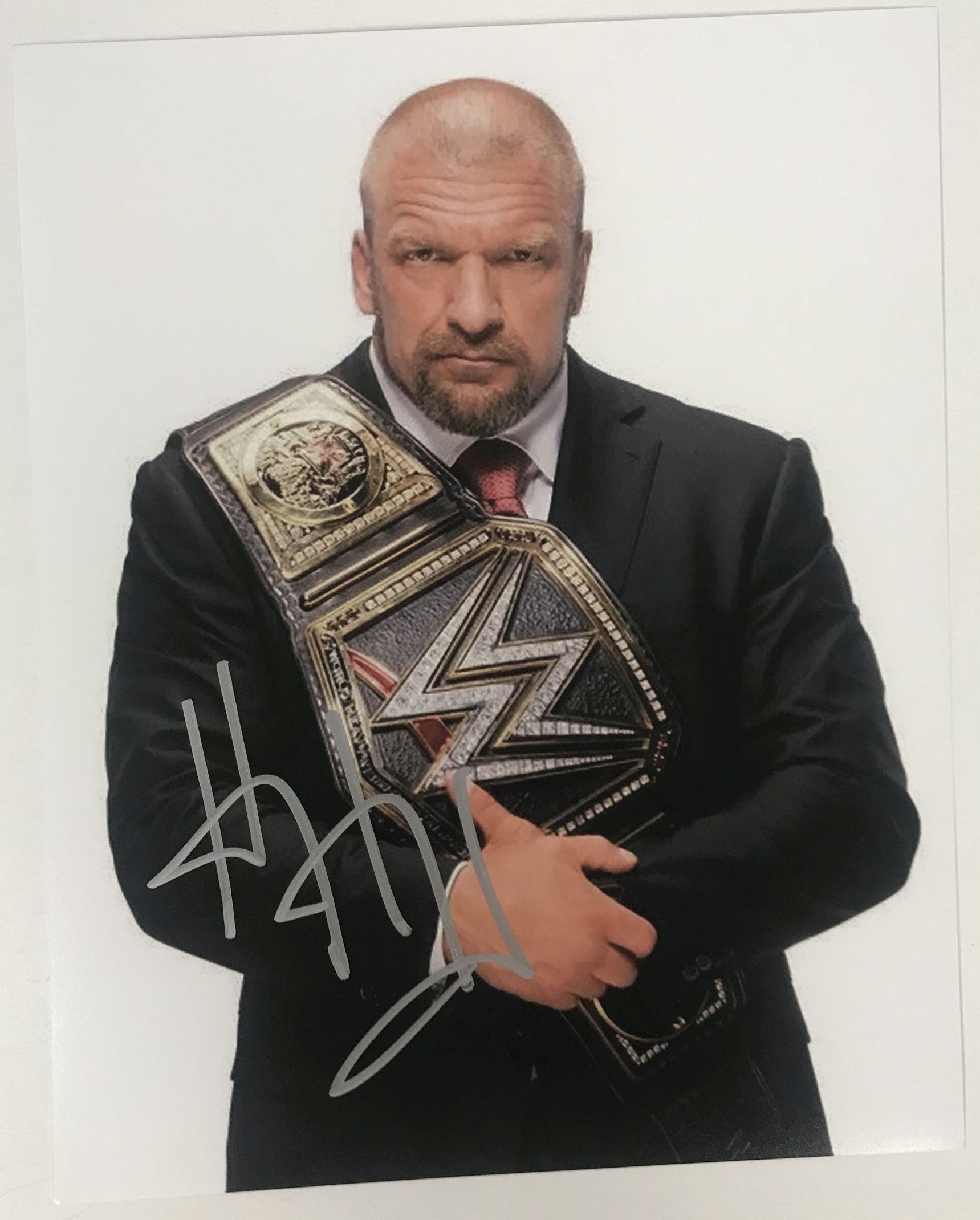 AACS Autographs: Triple H Autographed Glossy 8x10 Photo