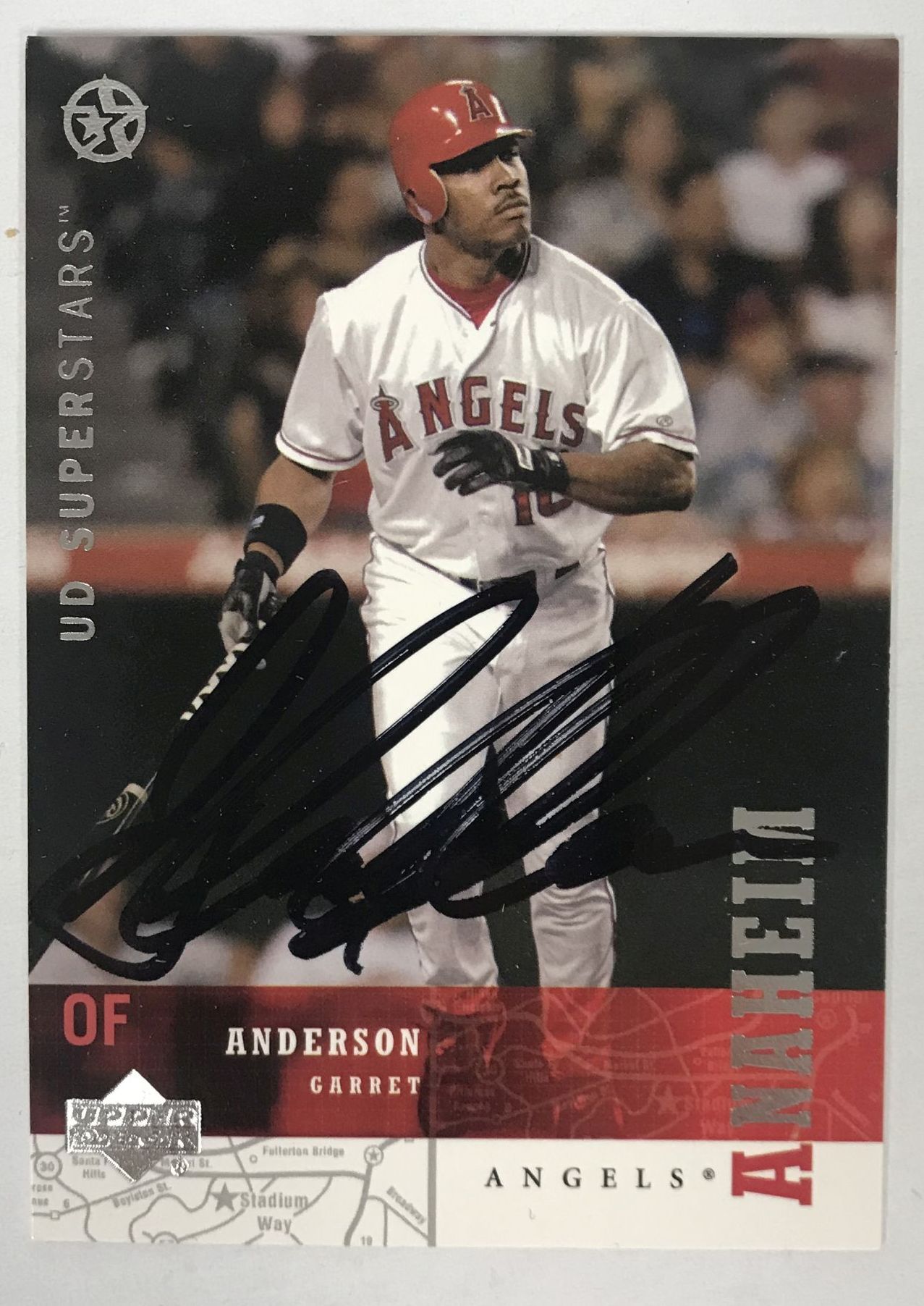 AACS Autographs Garret Anderson Autographed 2003 UD Superstars