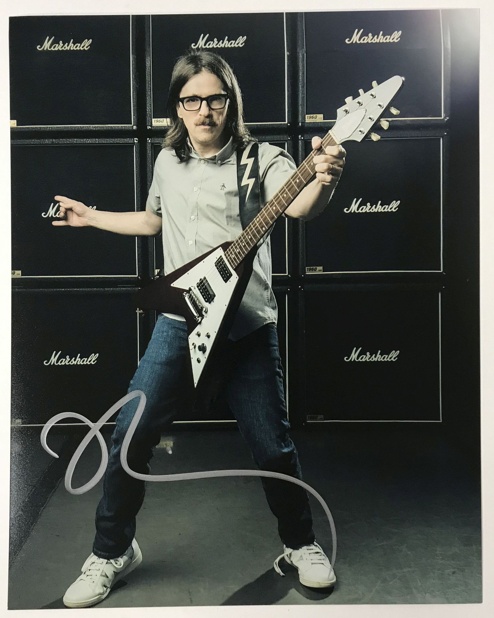 AACS Autographs Rivers Cuomo Autographed "Weezer" Glossy 8x10 Photo