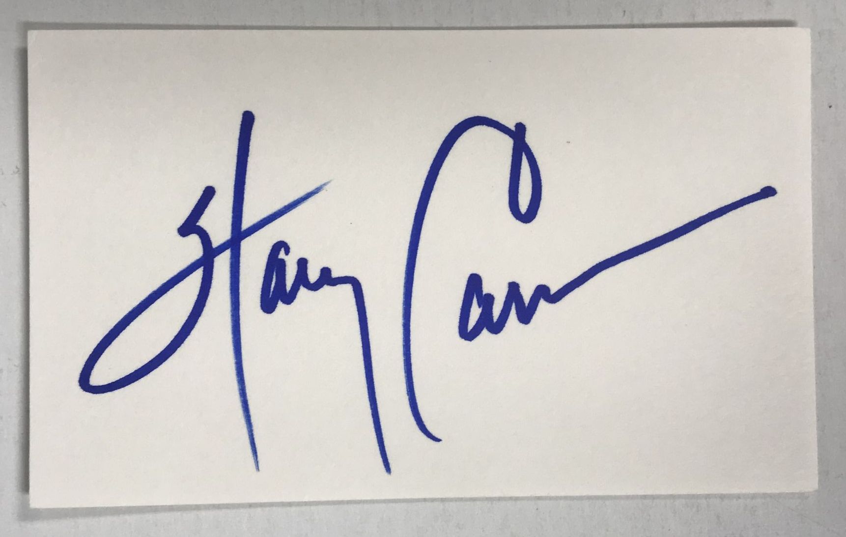 AACS Autographs Harry Carson Autographed Vintage 3x5 Index Card NFL