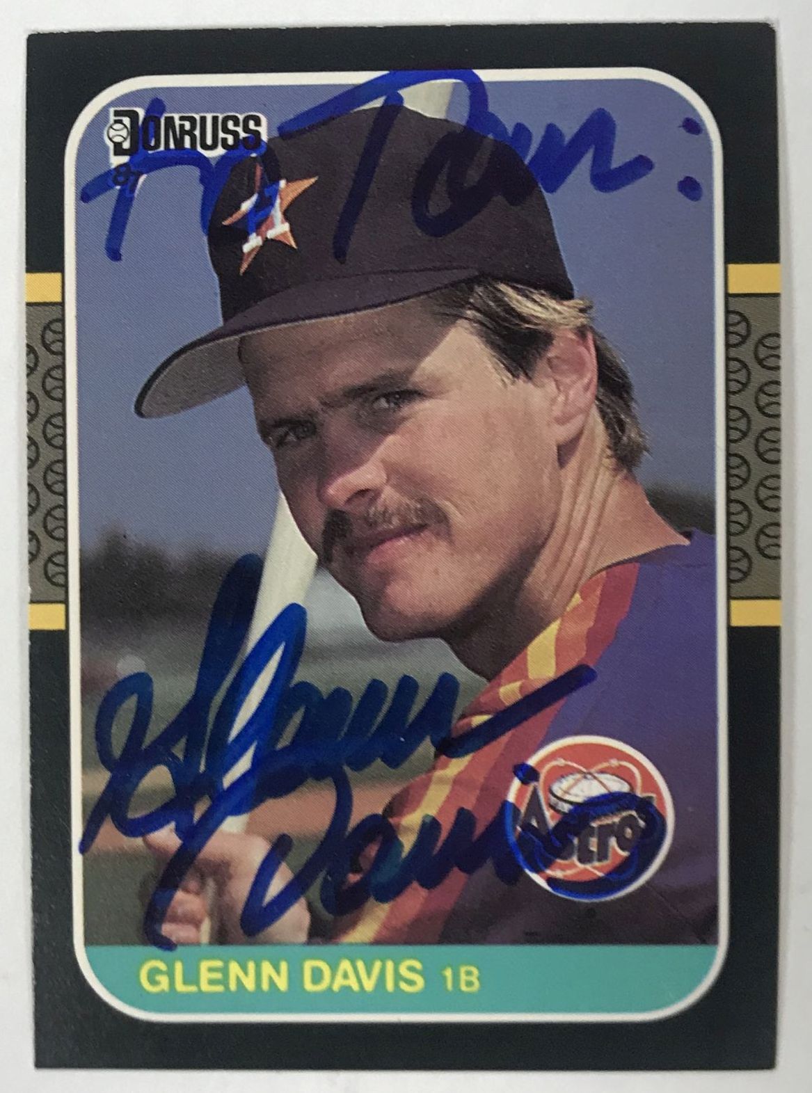 AACS Autographs Glenn Davis Autographed 1987 Donruss Baseball Card